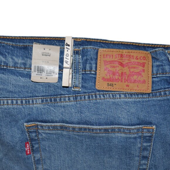Levis 541 Athletic Fit Jeans Men's Size 50x36 Meidum Wash Stretch Denim NWT - Picture 11 of 13
